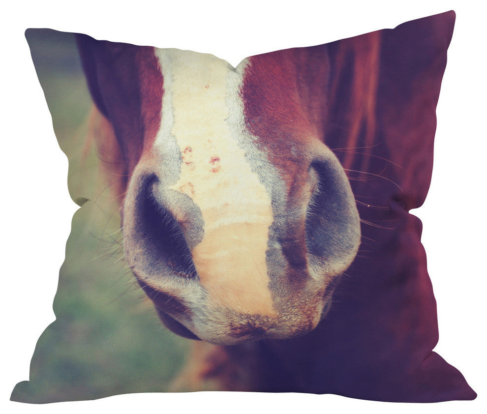 Allyson Johnson Horse Sense 1 Outdoor Throw Pillow, 26x26x7