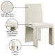 Benson Upholstered Dining Chair, Beige, Linen Texured Fabric