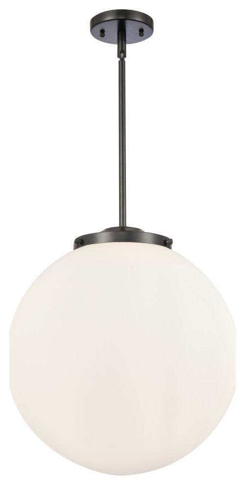 Beacon Pendant, Matte Black, Matte White, Matte White