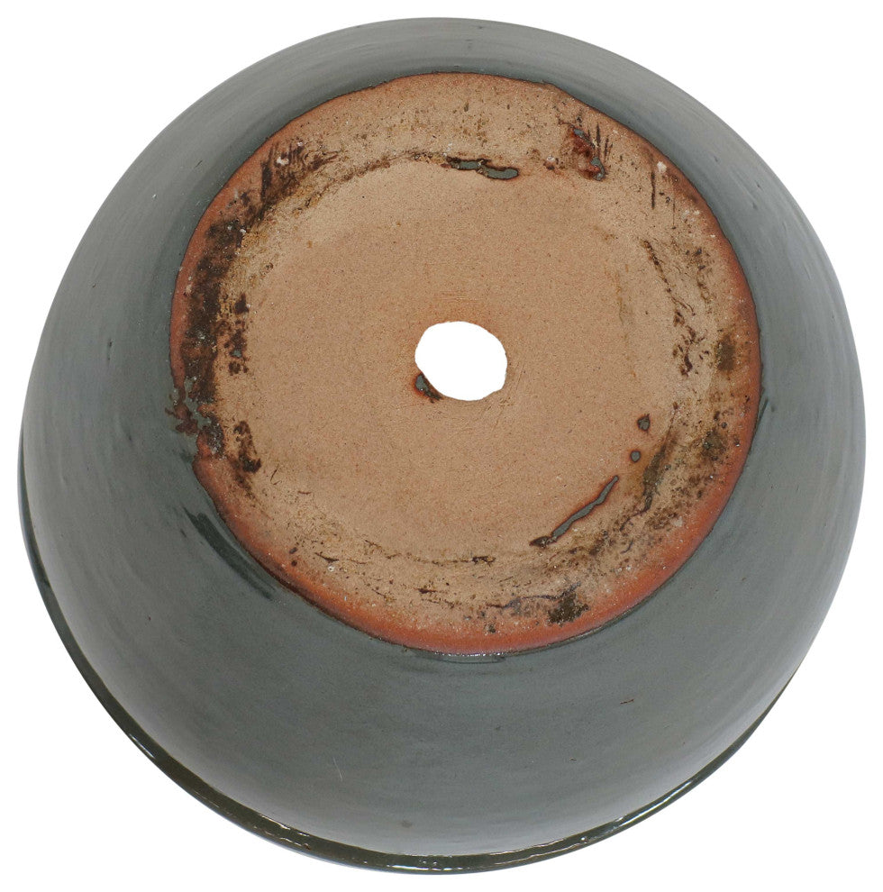 Sunnydaze Set of 2 Chalet High-Fired Glazed Ceramic Planter, Gray, 12"