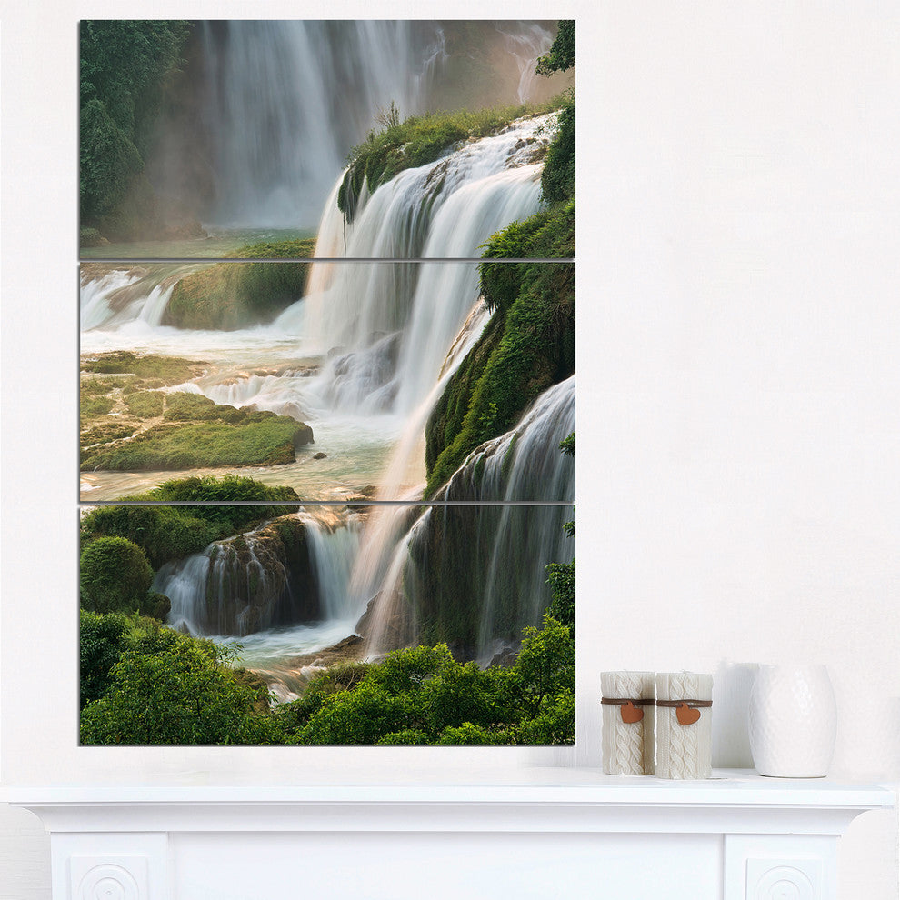 "Detian Waterfall" Photography Metal Wall Art, 3 Panels, 28"x36"