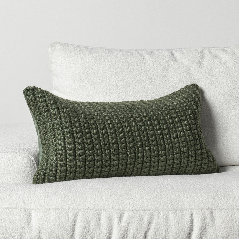 Prism Performance Outdoor Throw Pillow, Green, 14x26