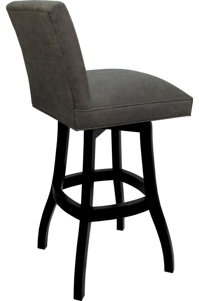 Swivel Wood Counter, Bar or Extra Tall Stool - Sommerville on S-Base, Northwest Elk - Black, 26"