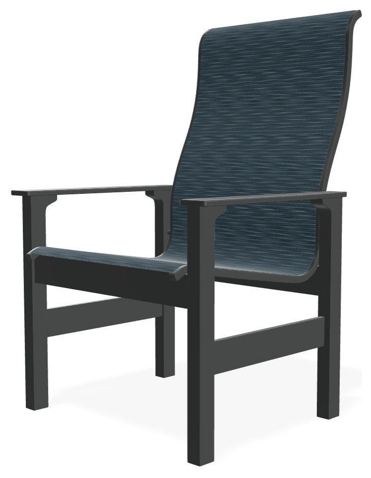 Leeward Sling Outdoor Armchair, Nimbus Ocean/Graphite