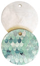 Monika Strigel Lily Mint Mermaid Cutting Board Round, 11.5"x11.5"