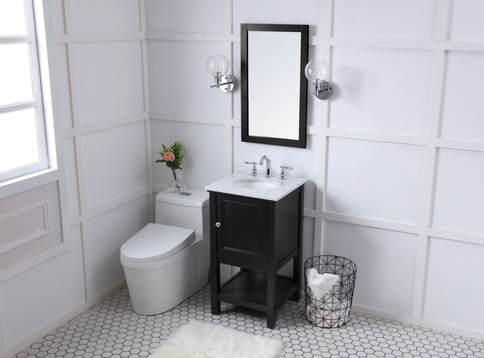 Matilda 19" Single Bathroom Vanity Set, Black