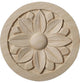 3 1/2"W x 3 1/2"H x 1/2"P Bedford Rosette, Alder
