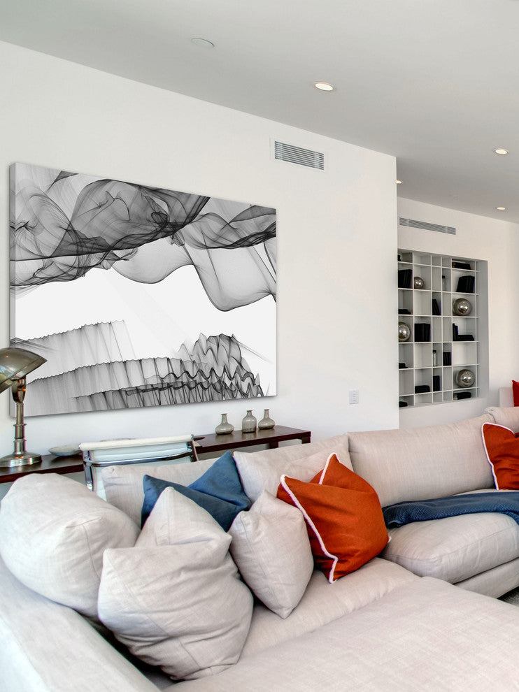 "Abstract Black and White 17-19-50" Print on Canvas by Irena Orlov