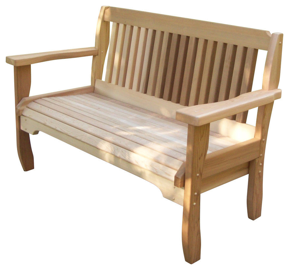 Cabbage Hill Garden Bench, Unstained, 4'