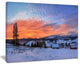 "Snowy Colorful Dawn in Mountains" Landscape Wall Wall Art, 40"x30"