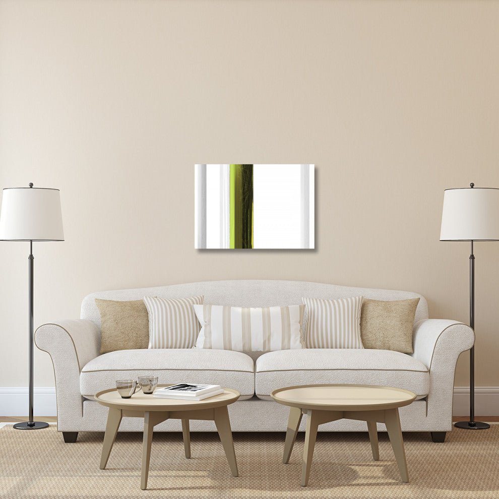 "Abstract Green On White" Fine Art Print