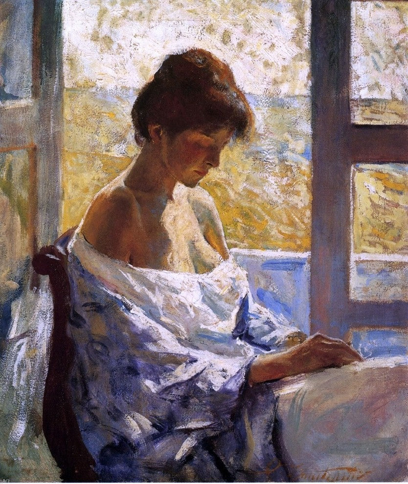Charles Webster Hawthorne By the Window - 20" x 25" Premium Canvas Print