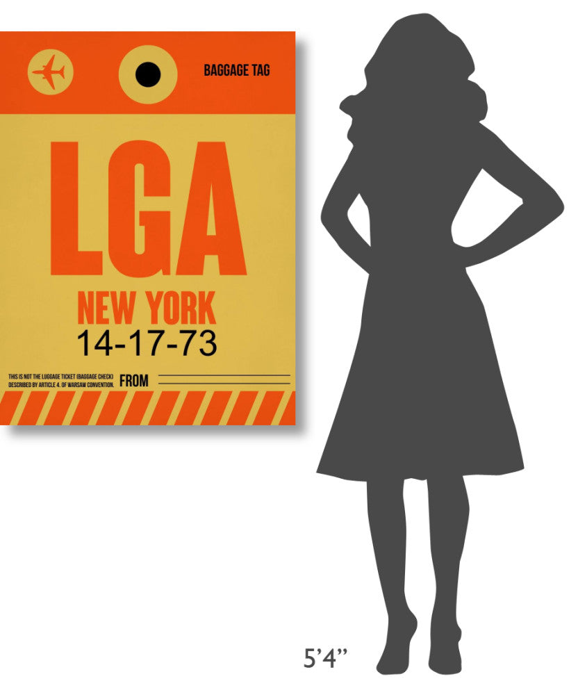"LGA New York Luggage Tag 1" Fine Art Print