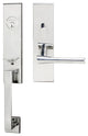 Champagne Lever, Mortise Entry Handleset, LHR, Polished Stainless Steel