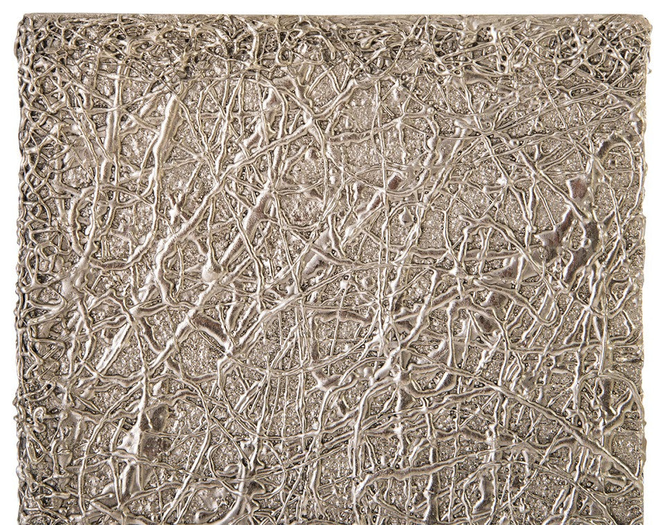 String Theory Pedestal, Silver Leaf, Large