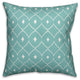 Teal Diamond Pattern 16x16 Spun Poly Pillow Cover