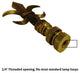 Fleur De Lis Antique Brass Lamp Finial 3.2"h