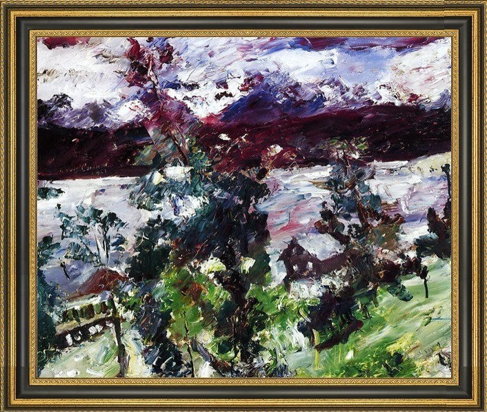 Lovis Corinth The Walchensee  New Snow - 20" x 25" Framed Premium Canvas Print