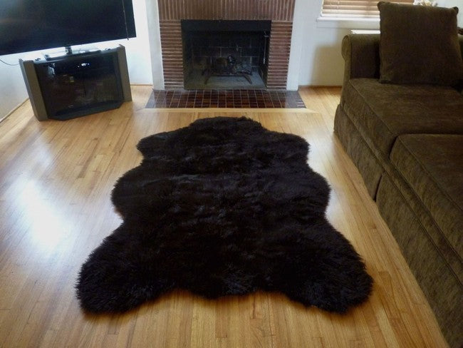 Super Plush Brown Fake Bear Rug 4'10x6'8 Large