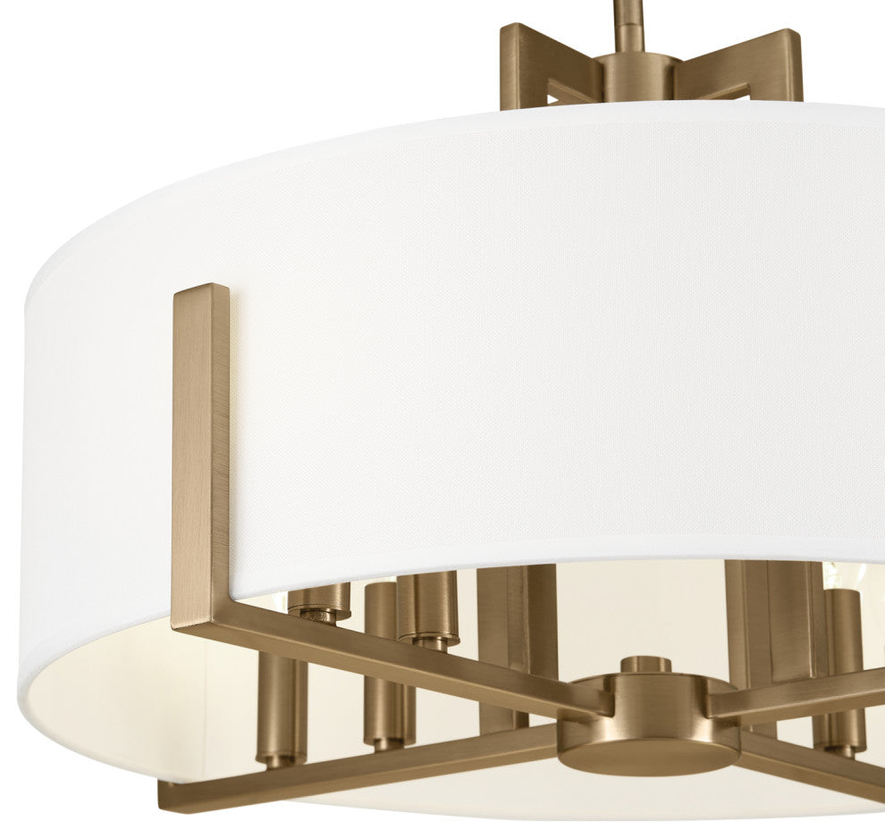 Malen 4 Light Semi Flush Light, Champagne Bronze, Champagne Bronze, 8 Light