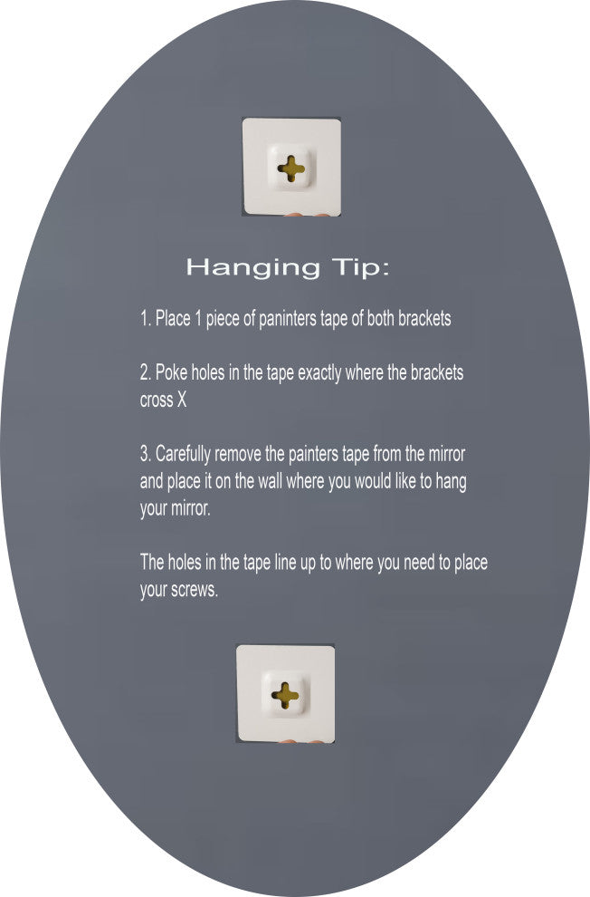 Frameless Oval Scallop Beveled Mirror