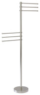 Towel Stand with 6 Pivoting 12" Arms, Satin Nickel