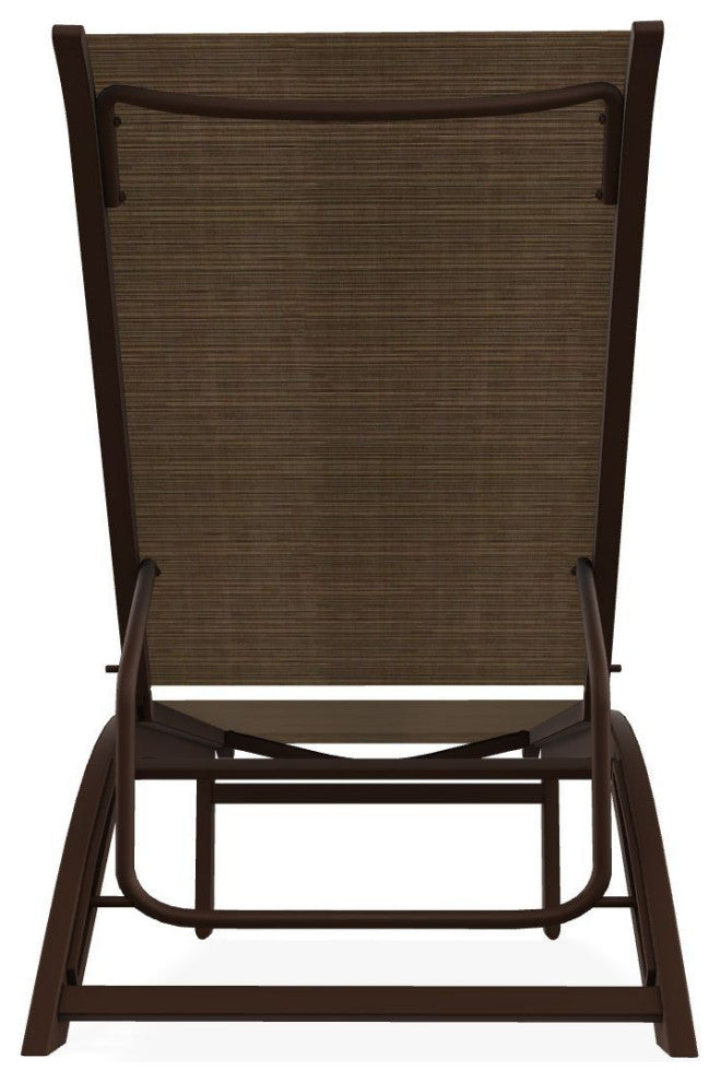Kendall Sling Stackable Outdoor Chaise Lounge, Bark/Kona