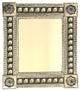 White Talavera Lily Tin Mirror