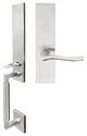 Waterfall Lever, Mortise Full Dummy Handleset, Left Hand, Satin Stainless Steel