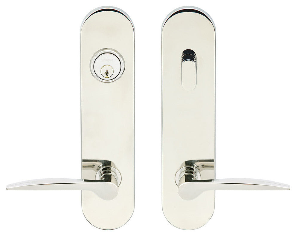 Toronto Lever, Tubular Entry, Single Cylinder, LH, Polished Stainless Steel