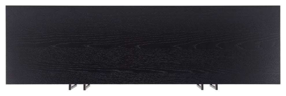 Safavieh Couture Mallory 4 Door Media Stand, Black