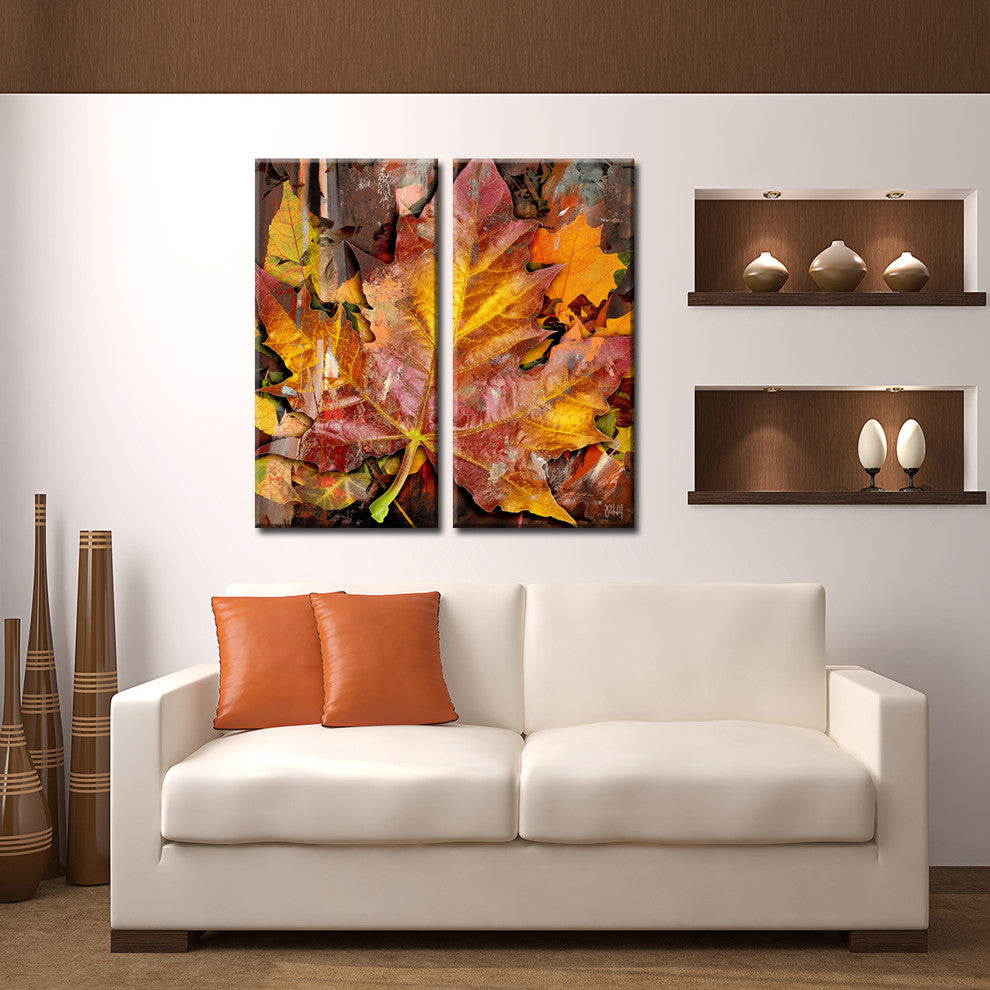 Fall Ink IV, Canvas Wall Art 2-Piece Canvas Art Set, 20"