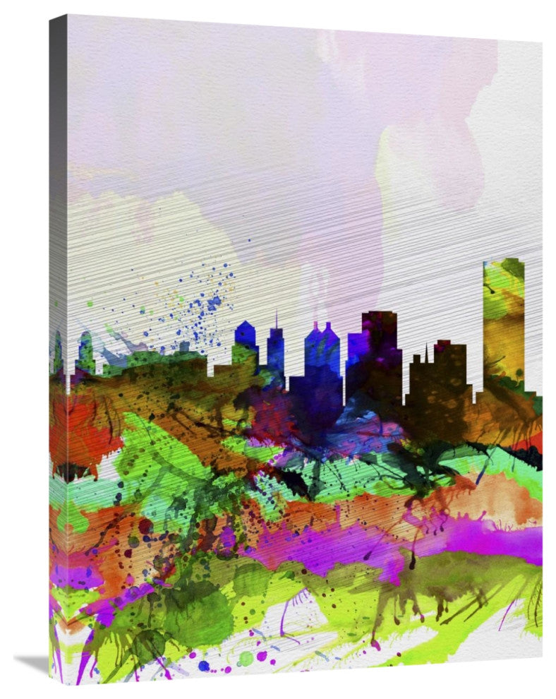 "Buffalo Watercolor Skyline" Fine Art Print