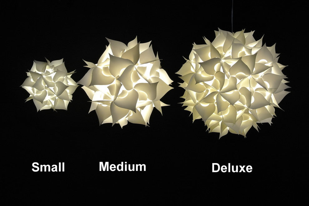 Spades Hanging Pendant Lamp, White, Deluxe