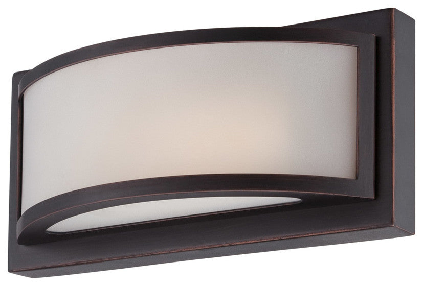 Contemporary Mercer 1 LED Vanity, Georgetown Bronze Finish