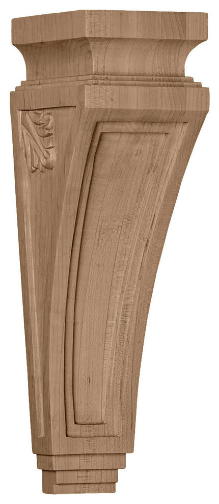 3 7/8"W x 4 1/2"D x 14"H Arts and Crafts Corbel, Rubberwood