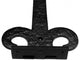 Black Wrought Iron Door Strap Hinge 18" L Flush Mount Set of 4 Renovators Supply