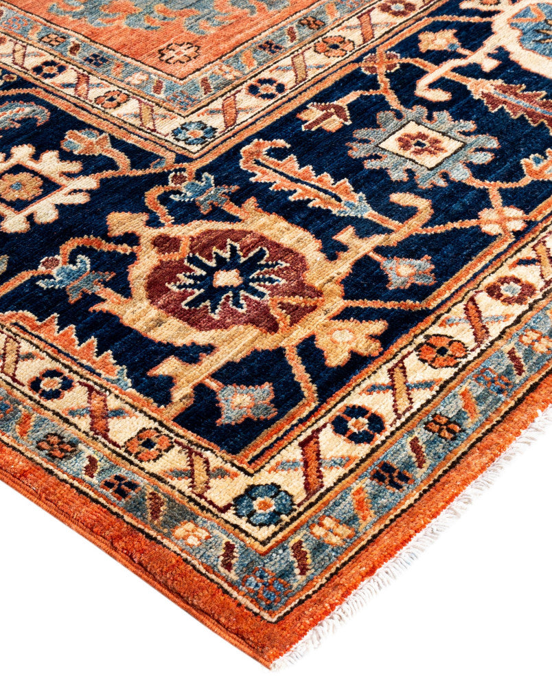Serapi One-of-a-Kind Hand-Knotted Area Rug Orange, 9'1" x 11'9"