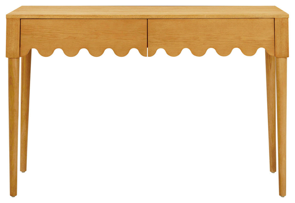 Oodle Natural Ash 2-Drawer Desk Natural