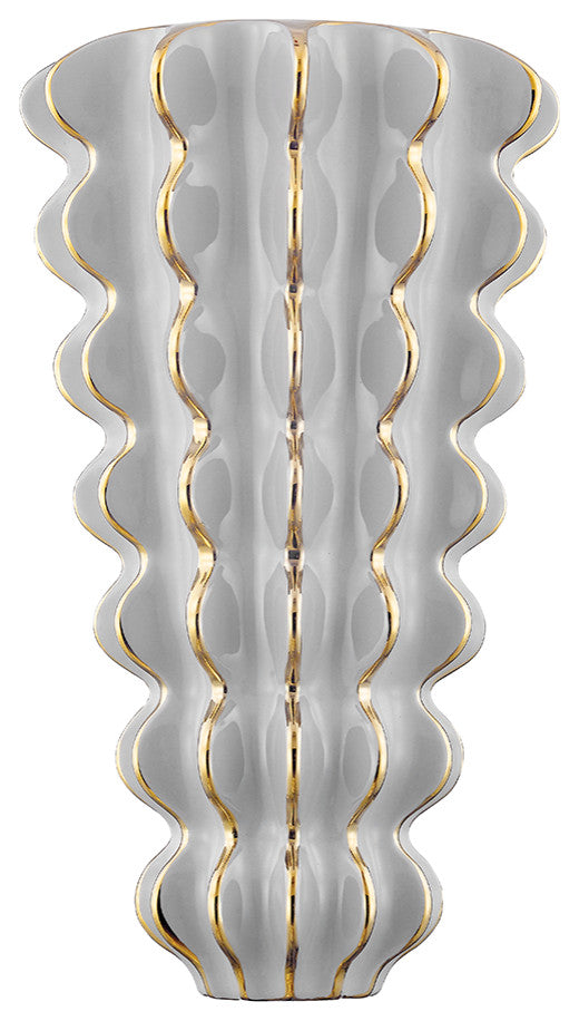 Esperanza 2 Light Wall Sconce Ceramic Gloss Gray