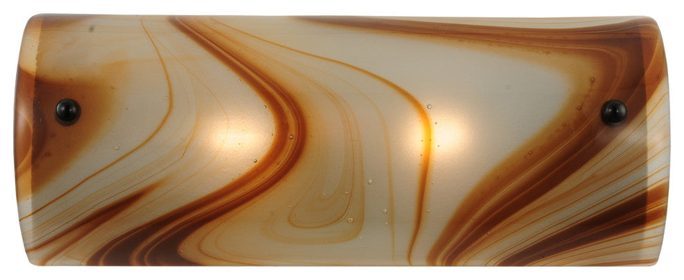 18W Half Cylinder Cognac Swirl Wall Sconce