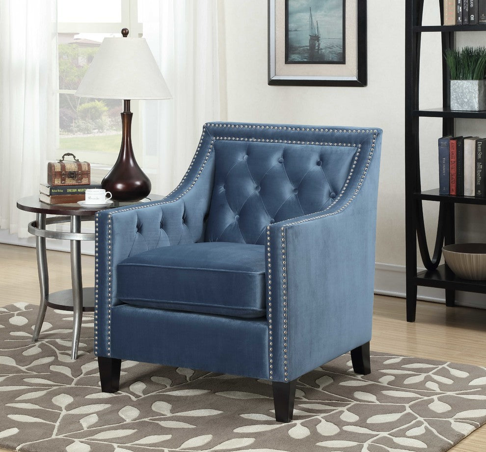 Teagan Accent Chair, Marine Blue