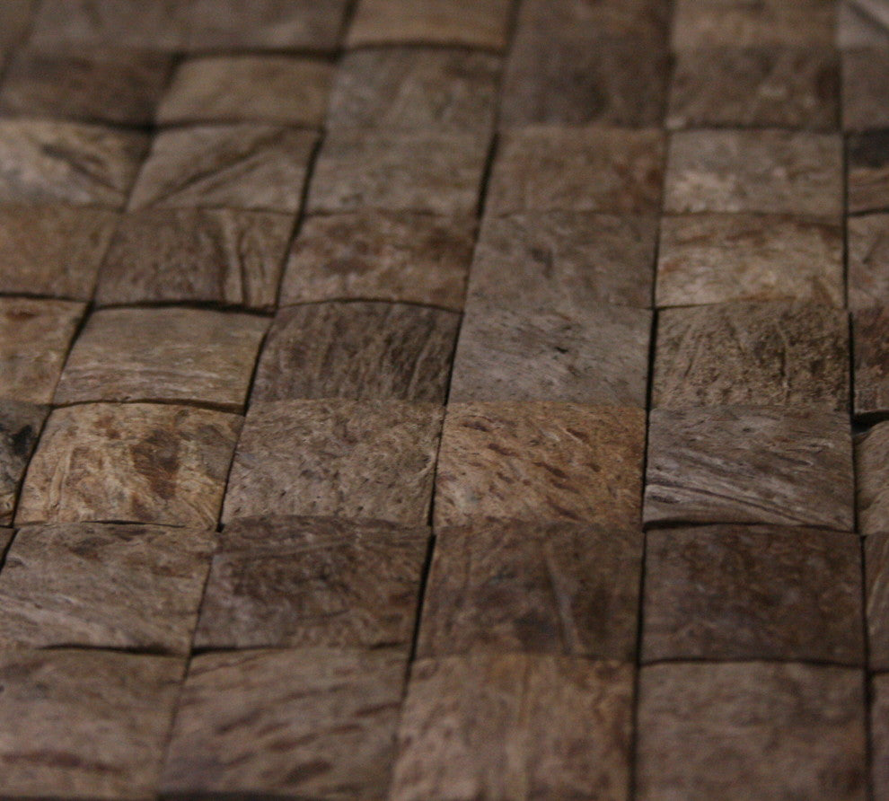 Legion Furniture 11.75"x11.75" Coconut Tile, Walnut