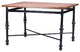 Broxburn Light Brown Wood And Metal Dining Table