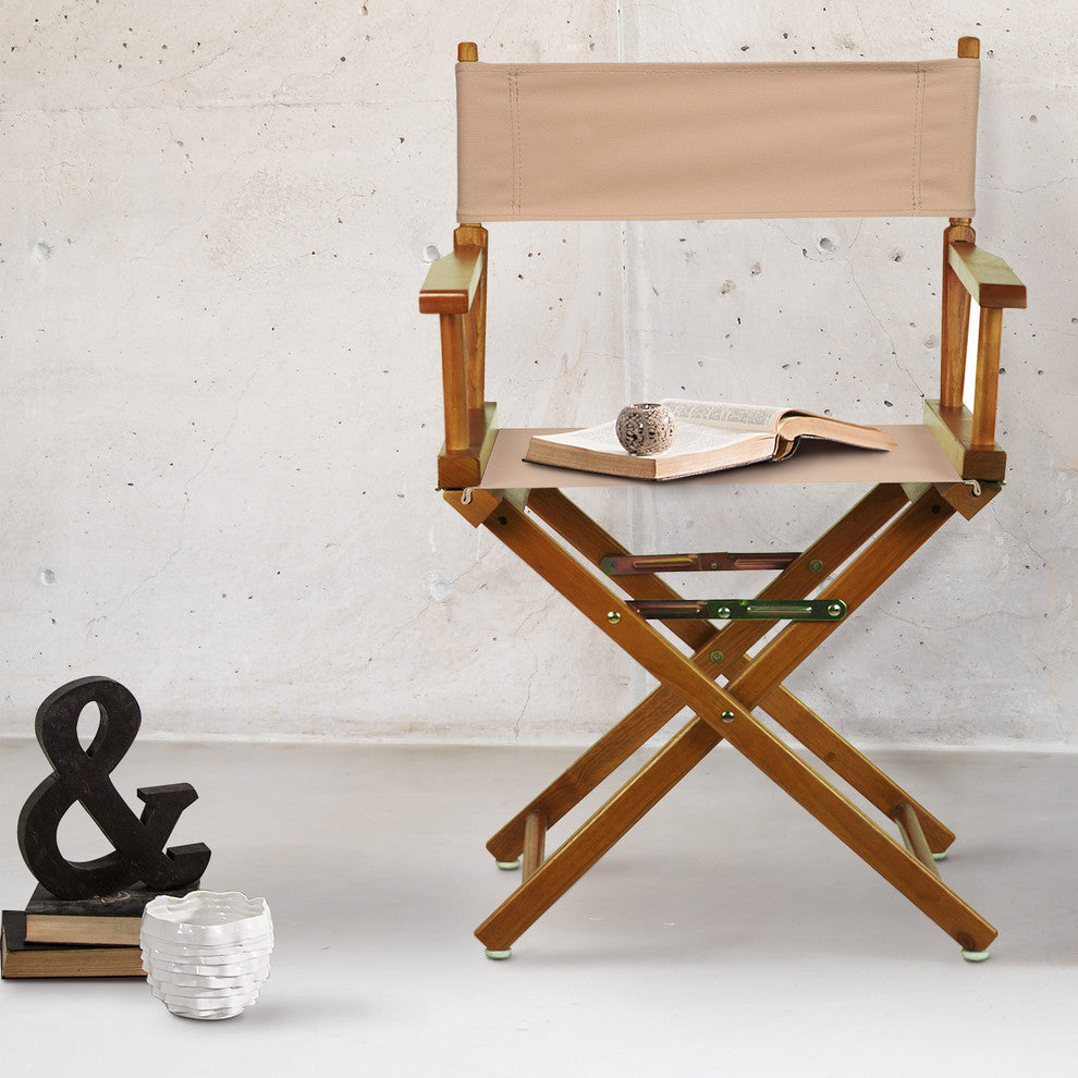018" Director's Chair Honey Oak Frame-Tan Canvas