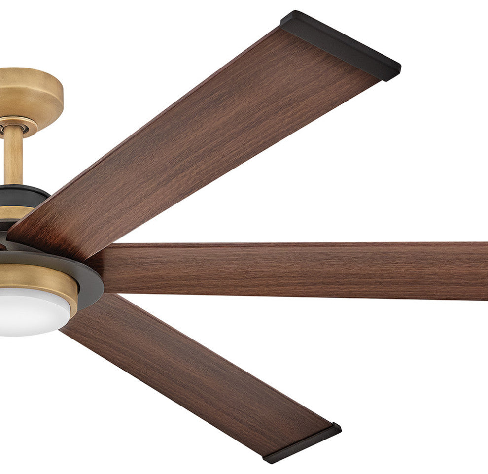 Hinkley Andros 64" Led Smart Fan, Heritage Brass