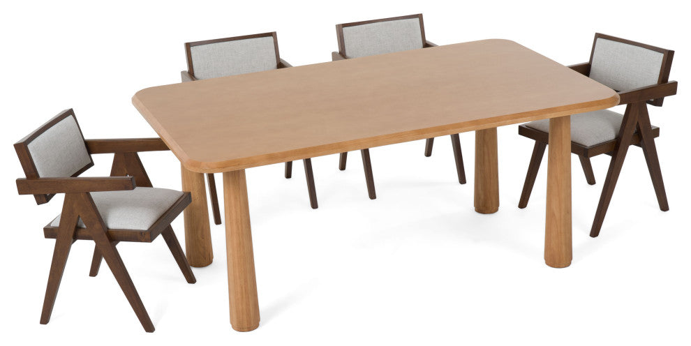 Modrest Rhea Modern 71" Natual Acacia Rectangular Dining Table