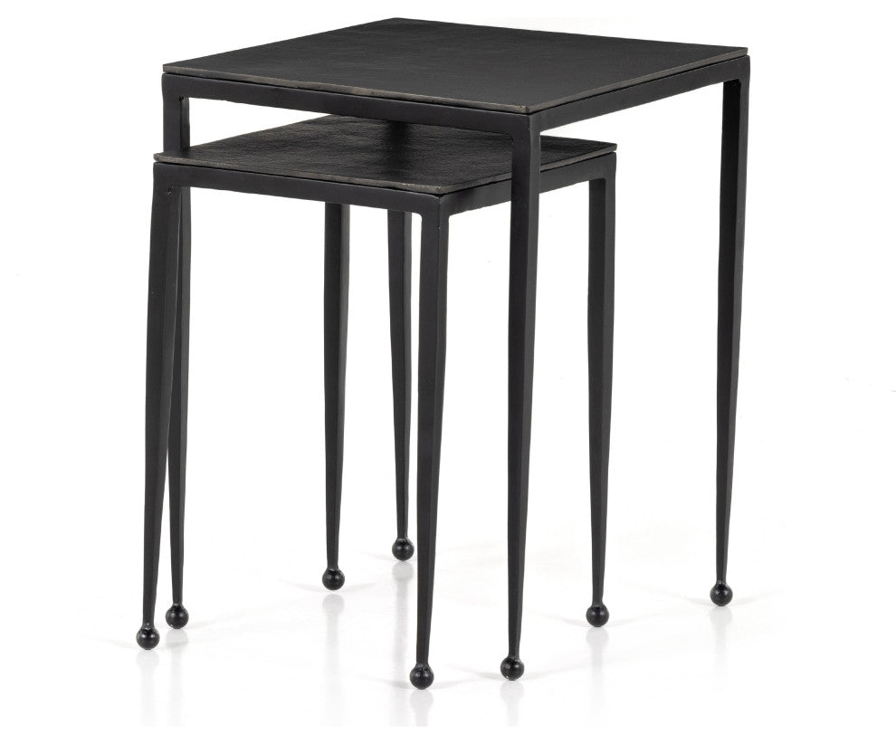 Dalston Nesting End Tables-Raw Black