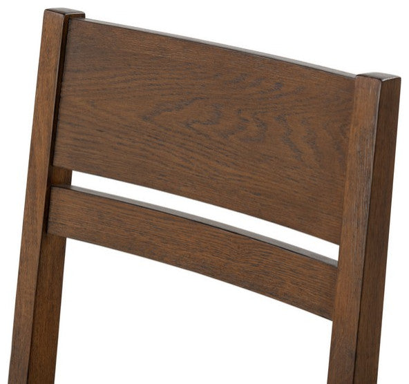 Safavieh Couture Bellalexa Wood Dining Chair, Medium Oak/Light Grey