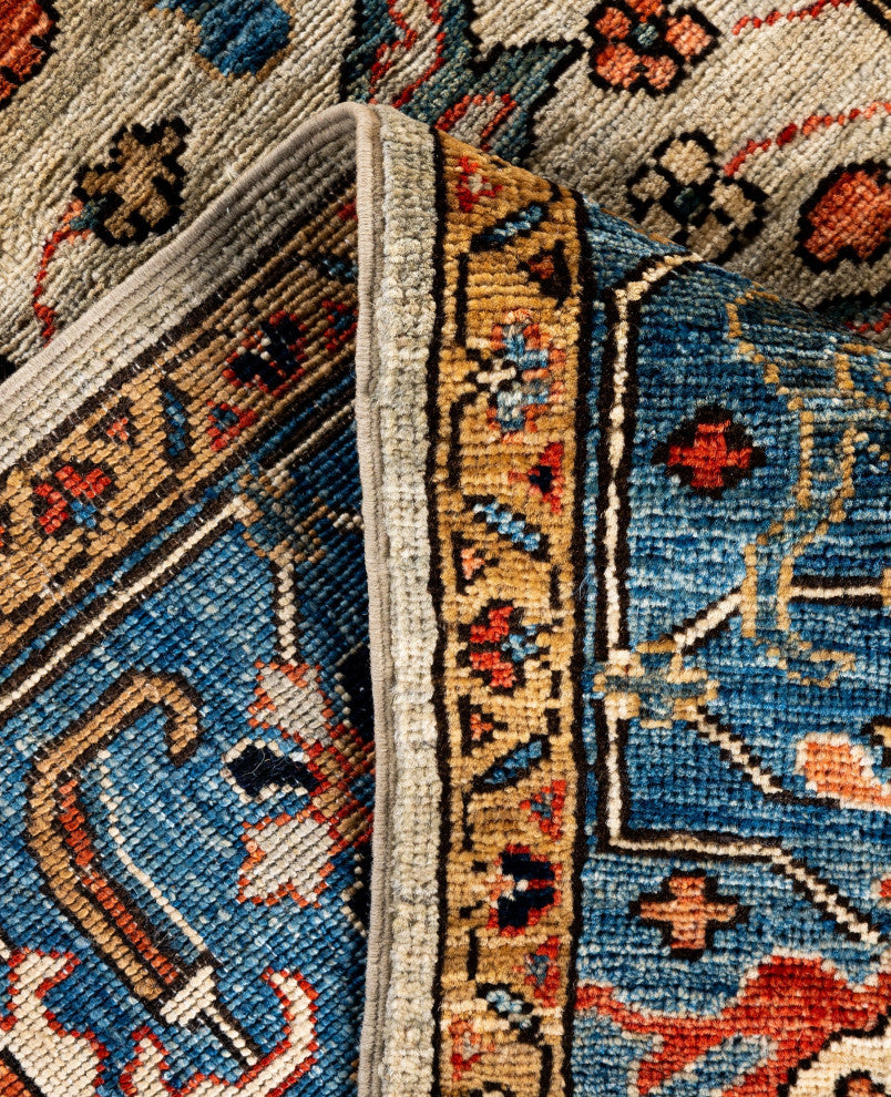 Serapi One-of-a-Kind Hand-Knotted Area Rug Light Gray, 6'1" x 8'11"
